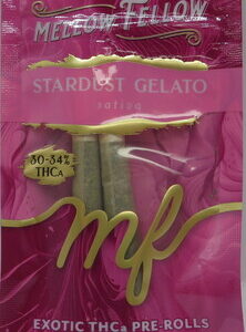 MELLOW FELLOW THCA PREROLL STARDUST GELATO 1GM 2PK BX 15CT