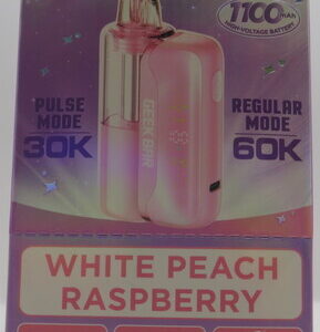 GEEKBAR MATE KIT WHITE PEACH RASPBERRY BX 5CT