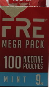 FRE POUCHES MINT 9MG MEGA PACK 100PK BX 4CT