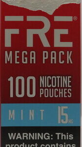 FRE POUCHES MINT 15MG MEGA PACK 100PK BX 4CT