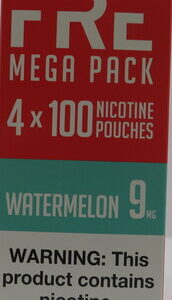 FRE POUCHES WATERMELON 9MG MEGA PACK 100PK BX 4CT
