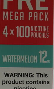 FRE POUCHES WATERMELON 12MG MEGA PACK 100PK BX 4CT