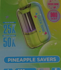 GEEKBAR CLR PINEAPPLE SAVERS BX 5CT