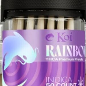 KOI THCA PREROLLS RAINBOW ZKITTLES 1G JAR 50CT