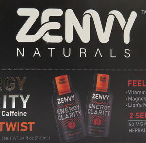 ZENVY NATURALS ENERGY CLARITY SHOT 2OZ BX 12CT