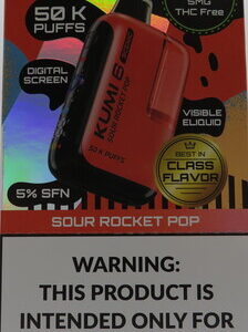 KUMI SCENIC SFN+CBD SOUR ROCKET POP BX 5CT