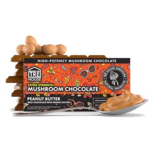TRE HOUSE MUSHROOM CHOC BAR PEANUT BUTTER 50G